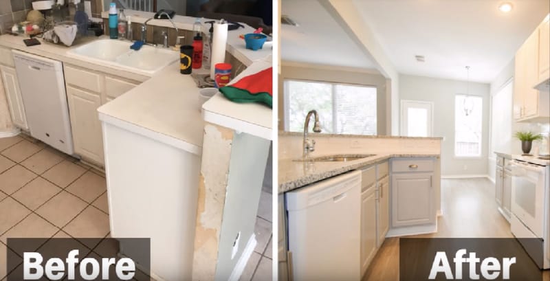 Before and after Kitchen Renovation